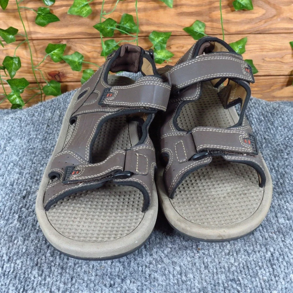 Khombu Noah Men's Size‎ 10 Brown Synthetic Sport Sandals Outdoor Comfort Walking